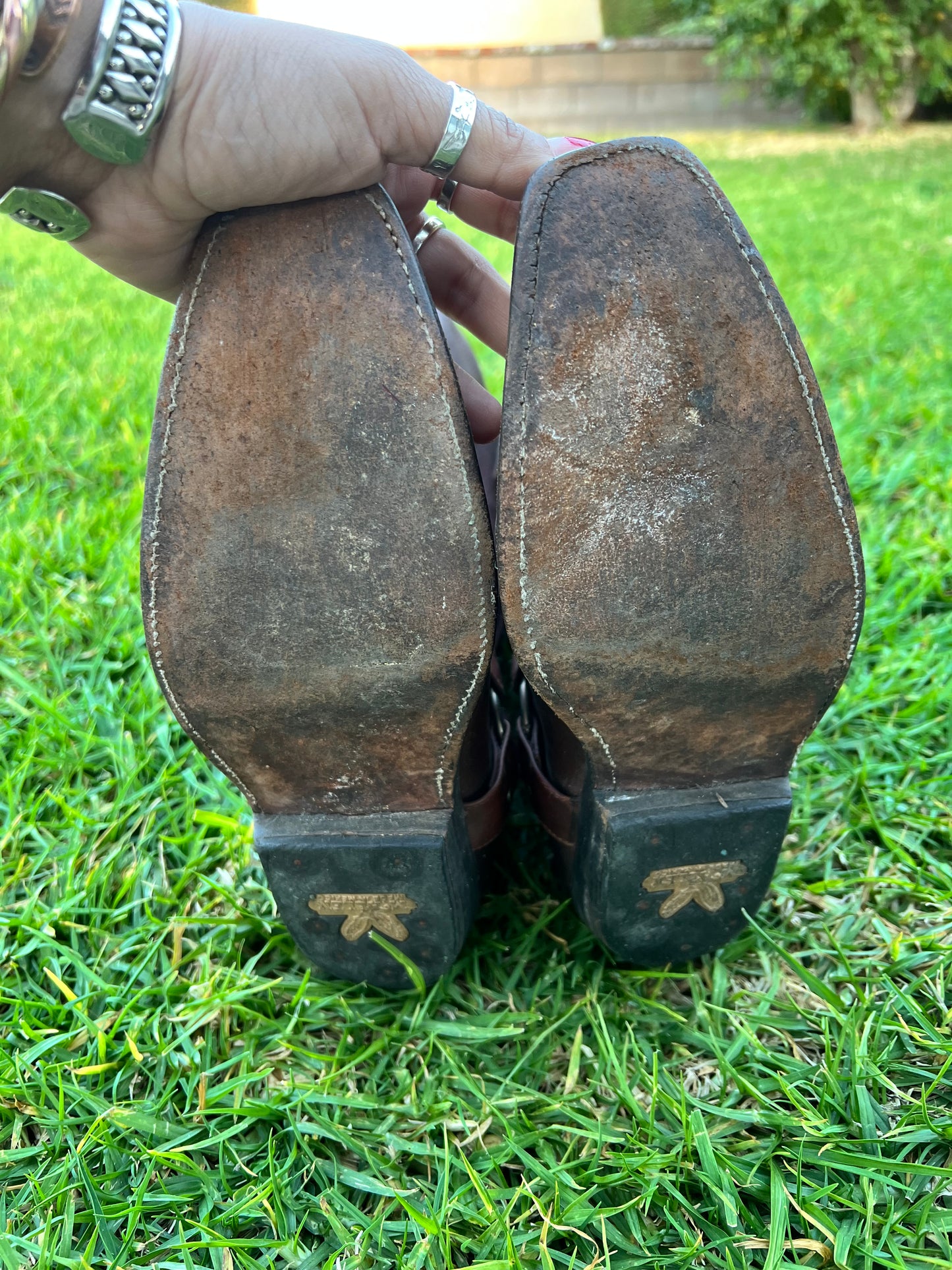 Vtg McAllen Leather Moto Boots