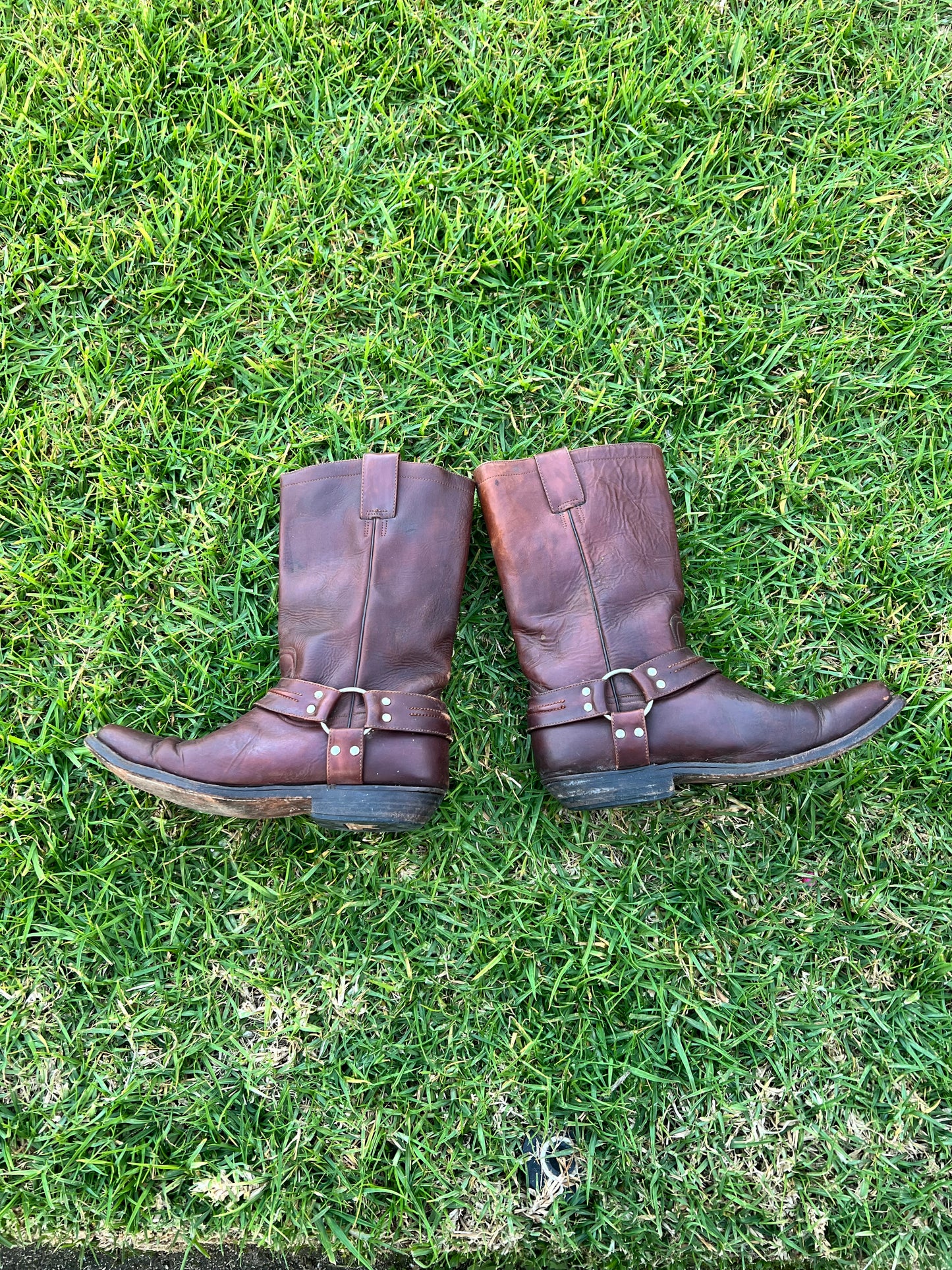 Vtg McAllen Leather Moto Boots