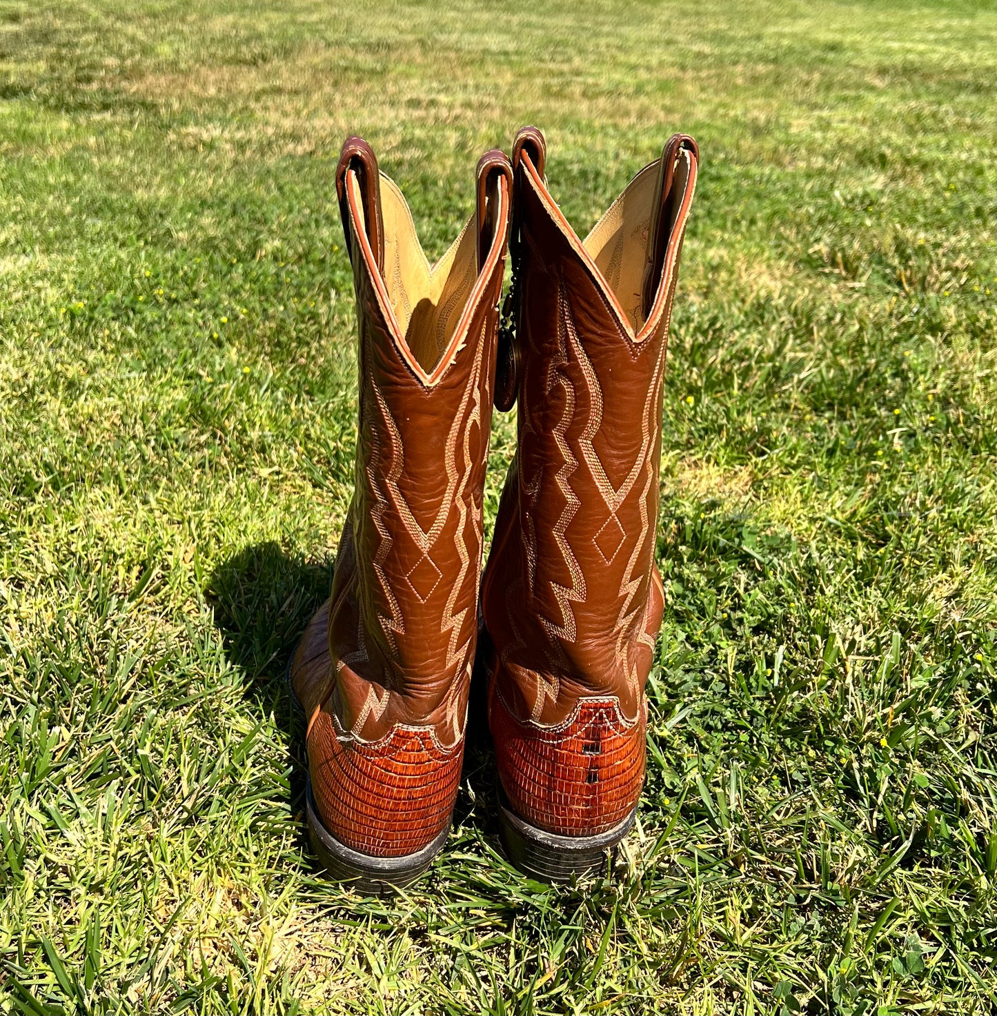Vtg Tony Lama Lizard Boots