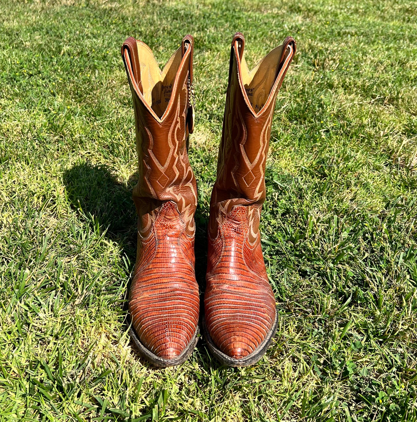 Vtg Tony Lama Lizard Boots