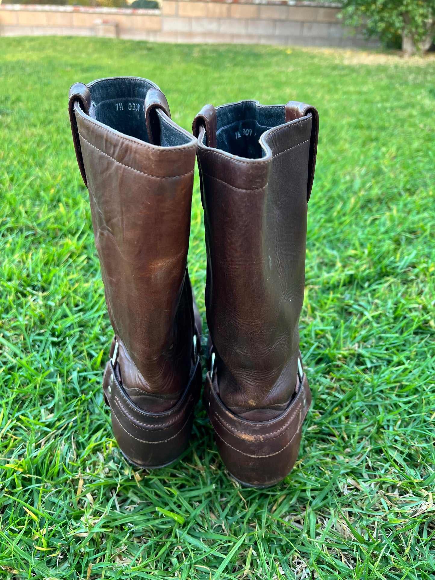 Vtg McAllen Leather Moto Boots