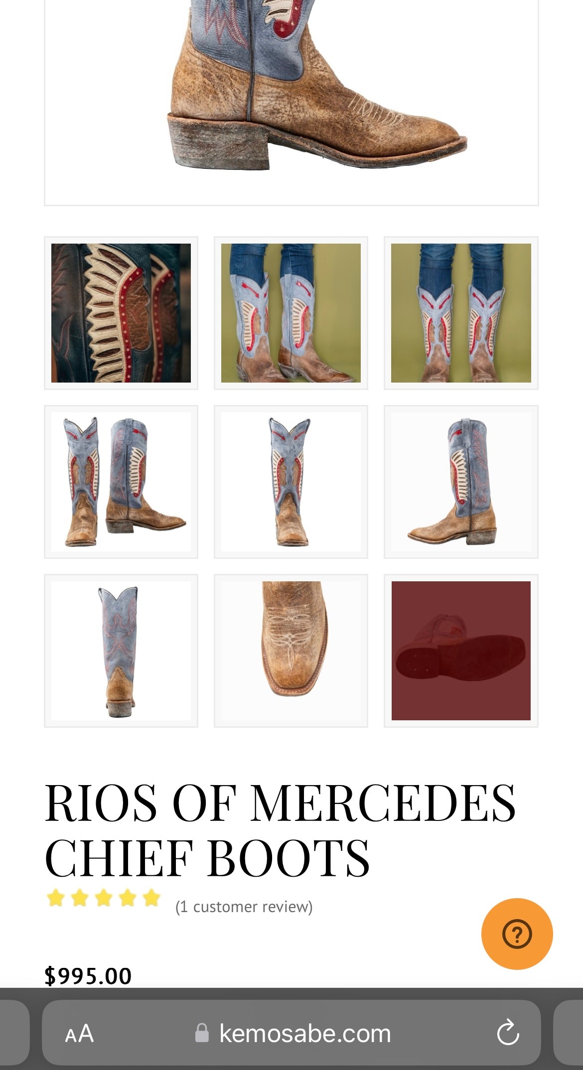 Kemo Sabe RIOS OF MERCEDES CHIEF BOOTS